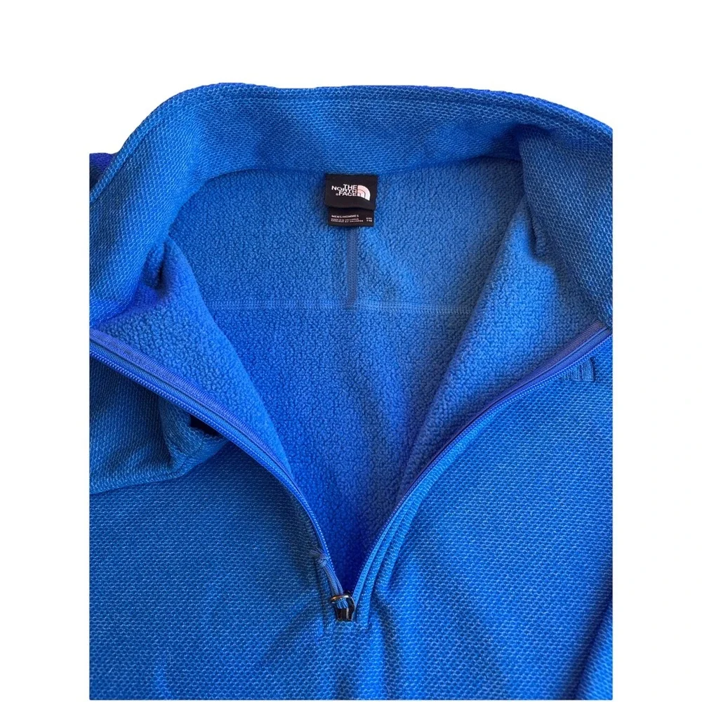 The‎ North Face  Arctic Blue 1/2 Zip Pullover Textured Fleece Men's XXL